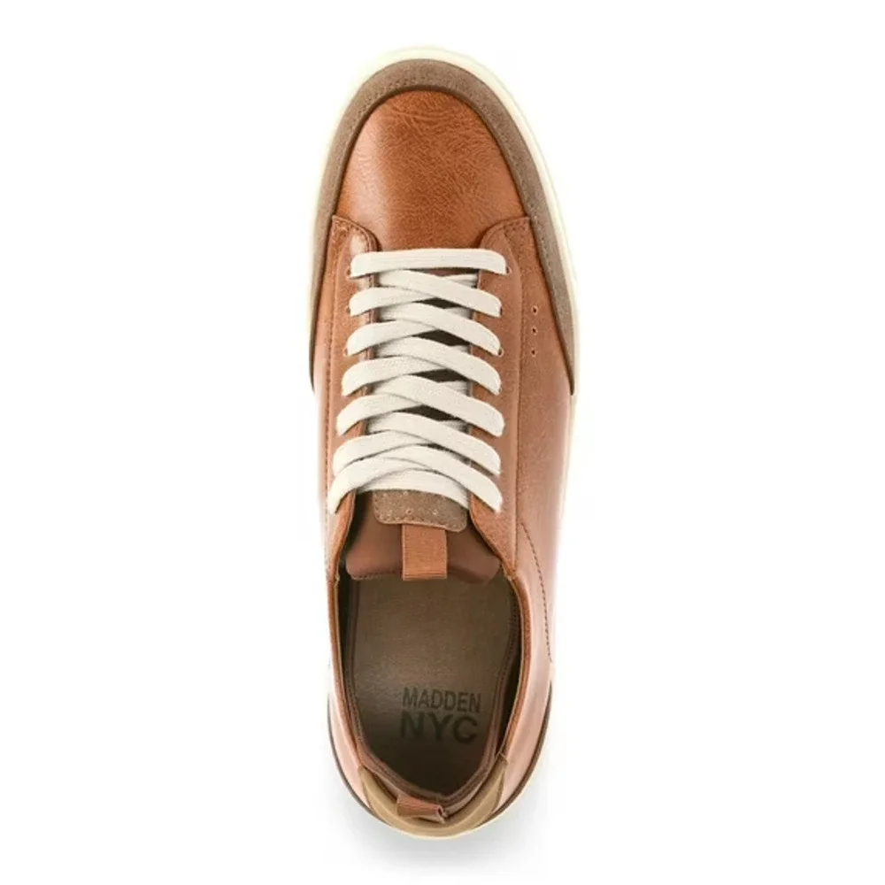 NWT NIB Madden NYC Men's Markk Court Casual Brown Sneakers Shoes Size 8